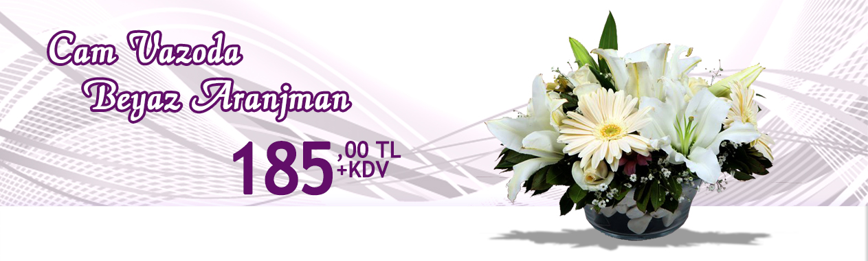 Sevdiklerinize Özel Cam Vazoda Beyaz Lilyum ve Kırmızı Gül Demeti