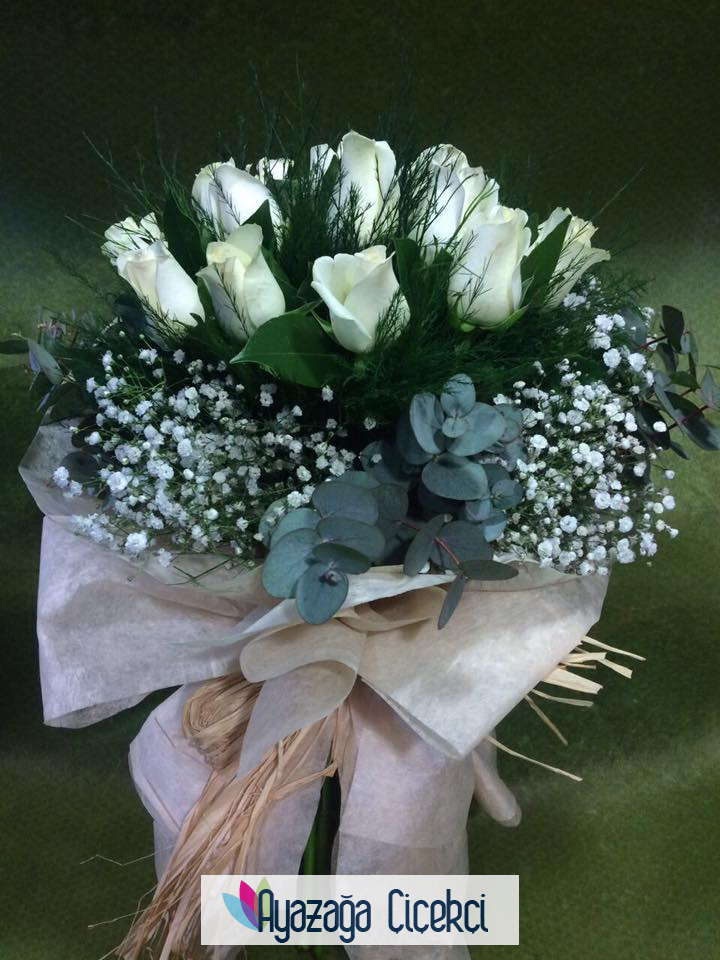 Beyaz gül buketi-an-881